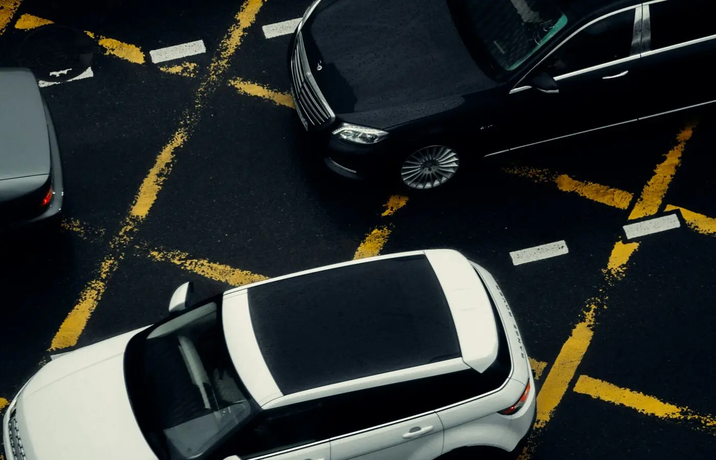 Fleet vehicles secured inside a controlled depot